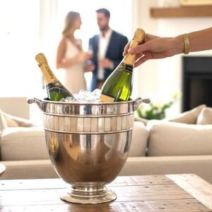 Ice Bucket with Pearl Inlay Design